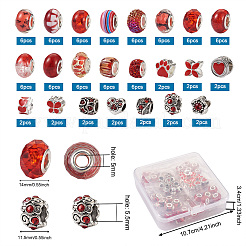98 шт. 23 стиля сплава эмалированные европейские бусины&nbsp;MPDL-CW0001-01