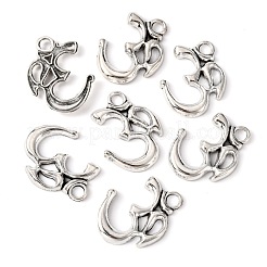 Йога тематические тибетском стиле сплава OM подвески&nbsp;TIBEP-3555-AS-LF