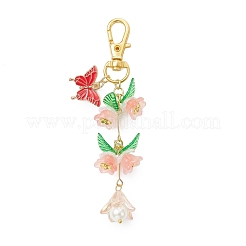 Decorazioni con pendenti di fiori in acrilico&nbsp;HJEW-JM04196-02
