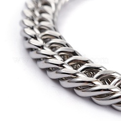Bracelets à maillons cubains en acier inoxydable 304 résistant au ternissement&nbsp;STAS-A028-B064P-B
