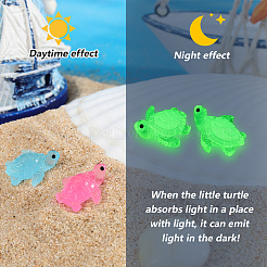 80шт 8-цветная светящаяся пластиковая фигурка морской черепахи&nbsp;FIND-GF0007-46