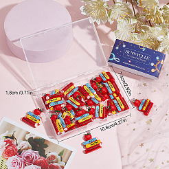 25 шт. подвески из непрозрачной смолы на день учителя&nbsp;RESI-SC0002-42