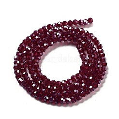 Chapelets de perles en verre transparent électrolytique&nbsp;LS-EGLA-A035-T3mm-A02