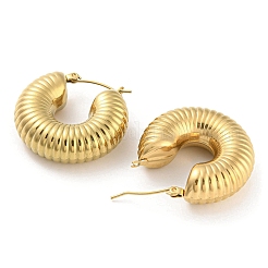 Ионное покрытие (ip) 304 нержавеющая сталь толстые серьги-кольца для женщин&nbsp;EJEW-E288-08G