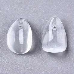 Dijes de vidrio de jade de imitación transparente&nbsp;GLAA-T016-36-C01