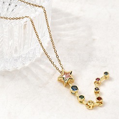 Подвеска из латуни с инкрустацией кубическим цирконием&nbsp;NJEW-C111-01A