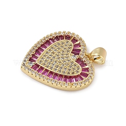 Pendentifs avec zircon cubiques à micro-pavés en laiton&nbsp;KK-H079-06G-04