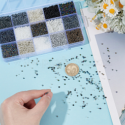 15 стиль стеклянных бусин&nbsp;SEED-WR0001-12