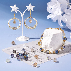 40шт 8 цвета гальванические прозрачные стеклянные бусины&nbsp;EGLA-TA0001-62