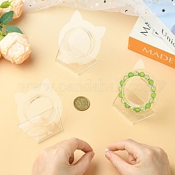 4 supporto per bracciale singolo in acrilico trasparente con retro inclinato&nbsp;AC-FS5191-01A