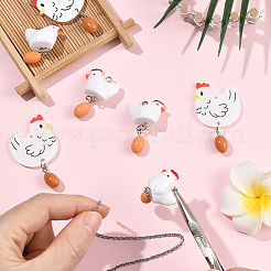 10pcs 2 styles de pendentifs en résine opaque&nbsp;RESI-SZ0002-25