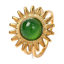 Кольца из натурального смешанного камня&nbsp;RJEW-Q822-42G