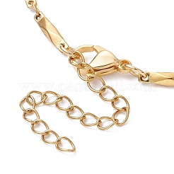 Ionenbeschichtung (IP) 304 Edelstahl facettierte Bar Gliederkette Armbandzubehör&nbsp;X-AJEW-JB01184-01
