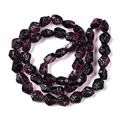 Стеклянные бусины с гальваническим покрытием &nbsp;EGLA-N012-09B