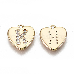 Ciondoli in ottone zirconi chiari micro pavé&nbsp;KK-N231-234K-NF