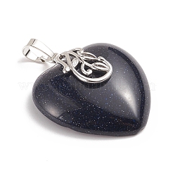 Синтетический синий авантюрин подвески&nbsp;G-I275-03J