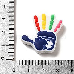 Perles focales en silicone sur le thème de l'autisme infantile&nbsp;SIL-P007-C01