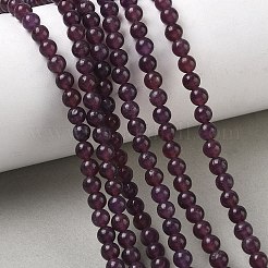 Fili di perle di pietra mica naturale di lepidolite / viola&nbsp;LS-G-D0020-15-4mm