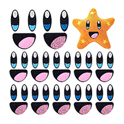 4 пакетик для валяния из шерсти с глазами и ртом&nbsp;DIY-PH0031-14A