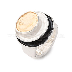 Кольца из цинкового сплава и эмали для женщин&nbsp;RJEW-M101-01C-G