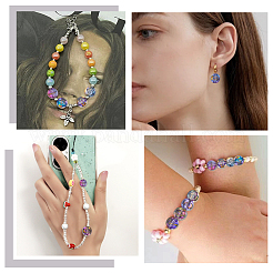 150шт 10 цвета гальванические стеклянные бусины&nbsp;GLAA-AR0001-79B