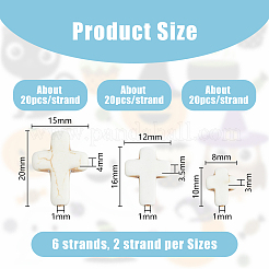6 нити 3 стилей синтетические бирюзовые бусины нити&nbsp;TURQ-DC0001-04B