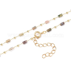 Цепочки из натурального агата ручной работы изготовление колье из бисера&nbsp;NJEW-JN03165