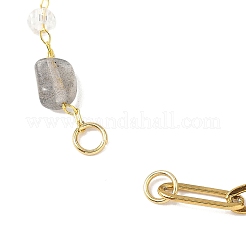 3 шт. 3 стиля браслета-цепочки из нержавеющей стали 304 со скрепками&nbsp;AJEW-JB01434