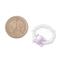 Акриловые растягивающиеся кольца-череп&nbsp;RJEW-JR00927-02