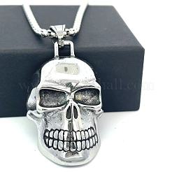 Кулон в виде черепа из нержавеющей стали 304 в стиле хип-хоп для мужчин.&nbsp;JD7188