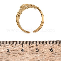 Anelli aperti con polsino in acciaio inossidabile 304 con micro pavé di zirconi cubici per donna&nbsp;CU-CBAD24F-01G