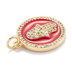 Настоящие позолоченные кулоны из латуни с микропаве&nbsp;ZIRC-M114-50G-02