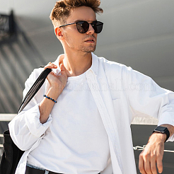 5шт. 5 стиля браслетов из натуральных и синтетических смешанных драгоценных камней&nbsp;BJEW-AN0001-54