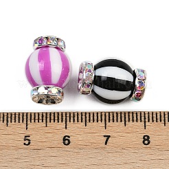 Бусины со стразами из смолы&nbsp;RESI-B030-01A-02