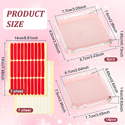 20 шт. прозрачный пластиковый ящик для хранения инструментов для нейл-арта&nbsp;CON-BC0007-03B