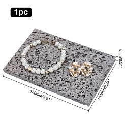 Прямоугольные натуральные пористые мраморные украшения&nbsp;DJEW-WH0015-49A