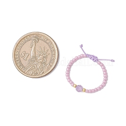 Регулируемые плетеные кольца из натуральных драгоценных камней для женщин&nbsp;RJEW-JR00943