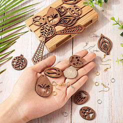 Наборы для изготовления деревянных серег с подвесками своими руками&nbsp;DIY-TA0011-16