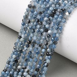 Natürliche teufelsblaue Aquamarin-Perlenstränge&nbsp;G-P629-A02-03