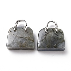 Pendenti naturali labradoriti in ottone&nbsp;KK-E274-01P-09