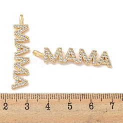 Подвески из латуни с микропаве ко Дню матери и кубическим цирконием&nbsp;KK-K378-11G