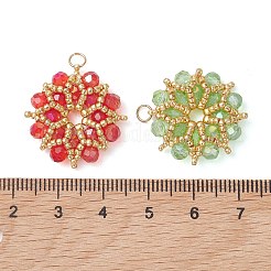 8 Stück 8 Farben AB-farbig plattierte Glasanhänger&nbsp;PALLOY-MZ01314