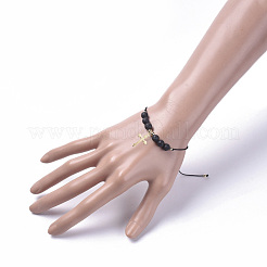 Pulseras de cuentas trenzadas ajustables&nbsp;BJEW-JB04899-03