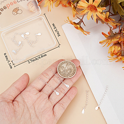 10 шт. 925 удлинителя цепи панцирного плетения из стерлингового серебра&nbsp;STER-BBC0006-11