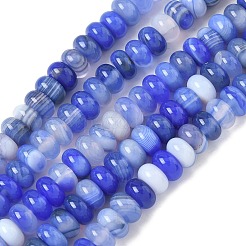 Натуральные полосатые агатовые бусы&nbsp;G-F790-I01-01C