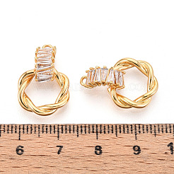 Латунные микро проложить кубического циркония подвески&nbsp;KK-N263-30G