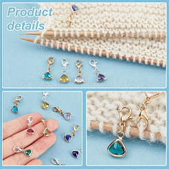 2 комплект 2-х цветных треугольных стеклянных подвесных украшений&nbsp;FIND-PH0010-11