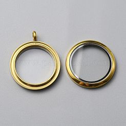 Подвески-медальоны из нержавеющей стали 304 FIND-WH0032-58C-G