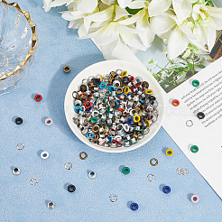 200 комплект 10-х цветных железных люверсов&nbsp;SCRA-GF0001-10B-06