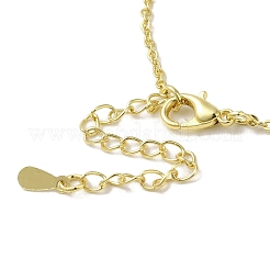 Colliers à pendentif en laiton avec verre&nbsp;NJEW-B082-03G